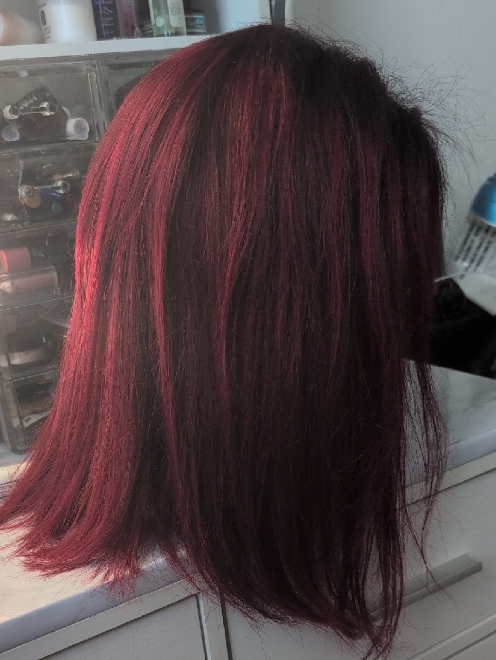 Burgundy Lace Front Women's Wig - Natural Look - Picture 2 of 9